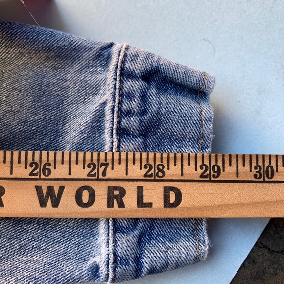 Eddie Bauer Mens Jean Jacket Size Small Denim Winter Vintage Distressed Trucker - Picture 9 of 9